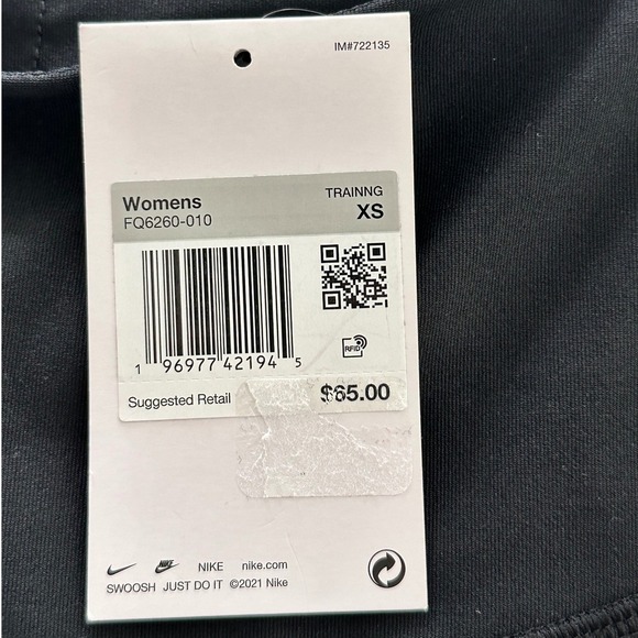 Nike Dri Fit Women's XS Black High Waisted Cropped Leggings Athletic Workout NWT - Picture 8 of 14